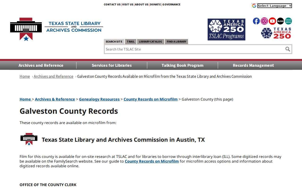 Friendswood previous residents image of Texas State Library Galveston records